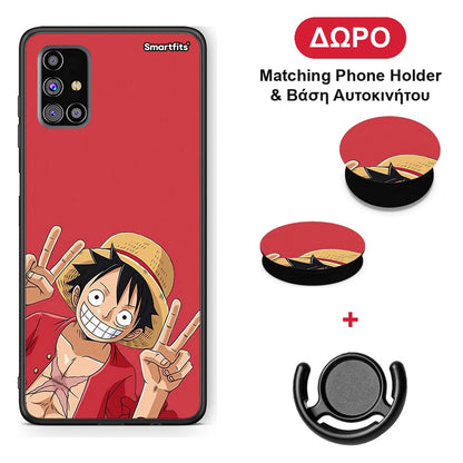Pirate Luffy - Samsung Galaxy M31s θήκη + Δώρο Phone Holder & Βάση Αυτοκινήτου