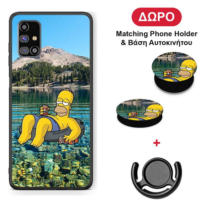 Summer Happiness - Samsung Galaxy M31s θήκη + Δώρο Phone Holder & Βάση Αυτοκινήτου