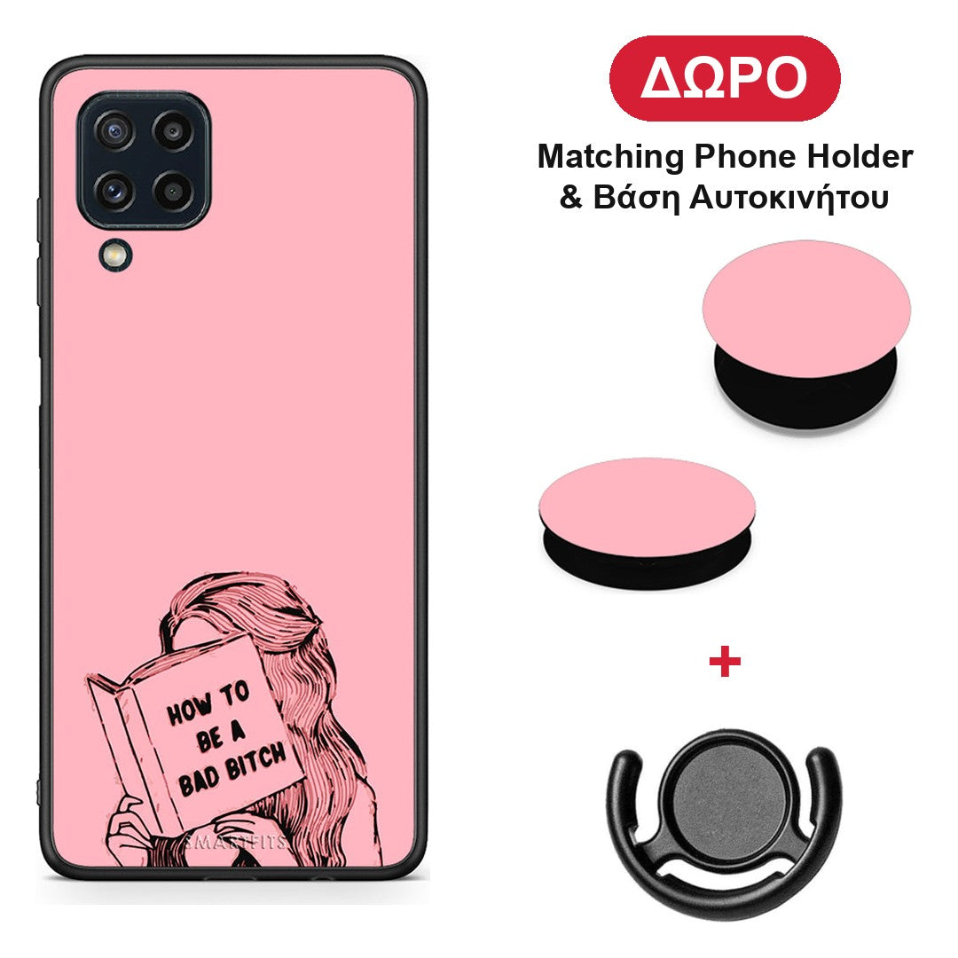 Bad Bitch - Samsung Galaxy M32 4G / M22 θήκη + Δώρο Phone Holder & Βάση Αυτοκινήτου
