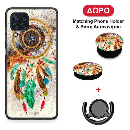 Boho DreamCatcher - Samsung Galaxy M32 4G / M22 θήκη + Δώρο Phone Holder & Βάση Αυτοκινήτου