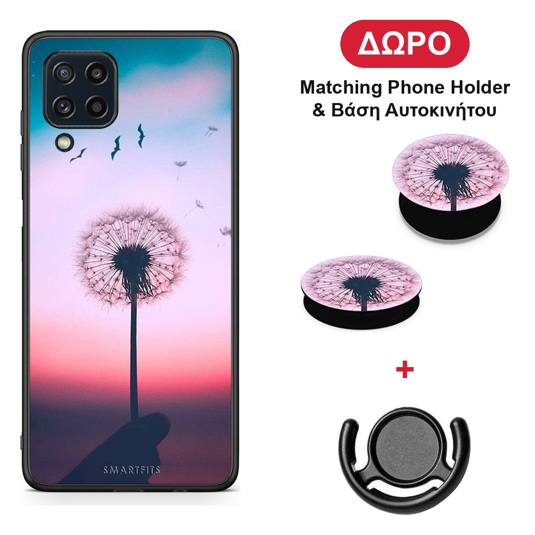 Boho Wish - Samsung Galaxy M32 4G / M22 θήκη + Δώρο Phone Holder & Βάση Αυτοκινήτου