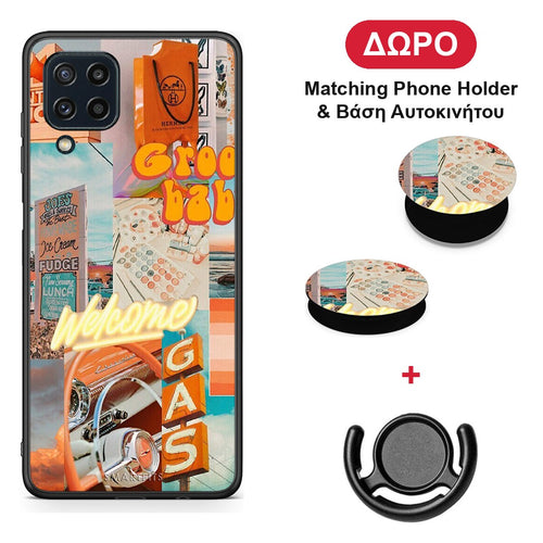 Groovy Babe - Samsung Galaxy M32 4G / M22 θήκη + Δώρο Phone Holder & Βάση Αυτοκινήτου