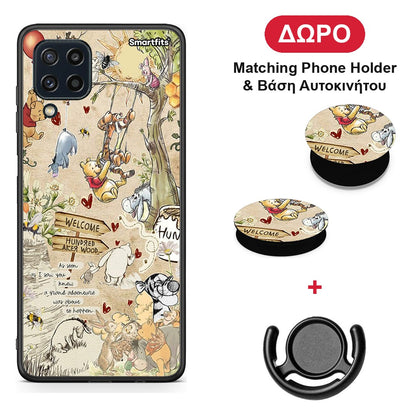 Happy Friends - Samsung Galaxy M32 4G / M22 θήκη + Δώρο Phone Holder & Βάση Αυτοκινήτου