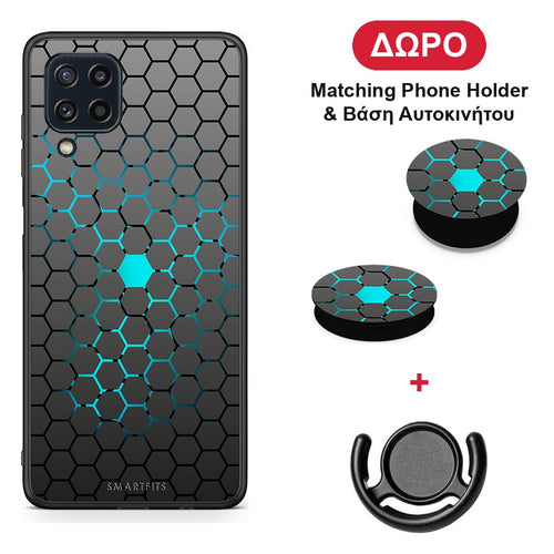 Geometric Hexagonal - Samsung Galaxy M32 4G / M22 θήκη + Δώρο Phone Holder & Βάση Αυτοκινήτου