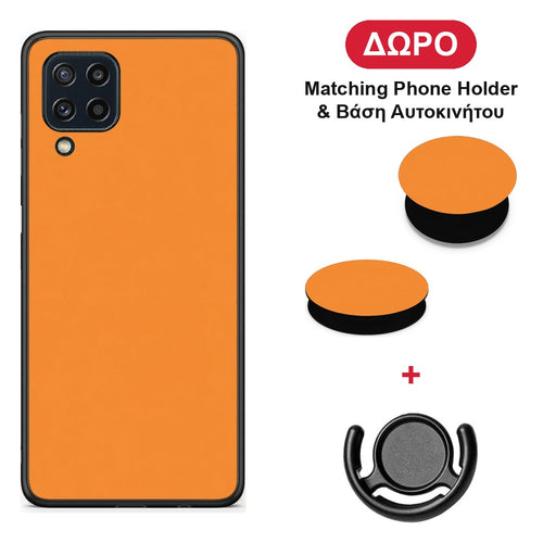 Tangerine Orange - Samsung Galaxy M32 4G / M22 θήκη + Δώρο Phone Holder & Βάση Αυτοκινήτου
