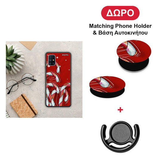 Candy Cane - Samsung Galaxy M51 θήκη + Δώρο Phone Holder & Βάση Αυτοκινήτου