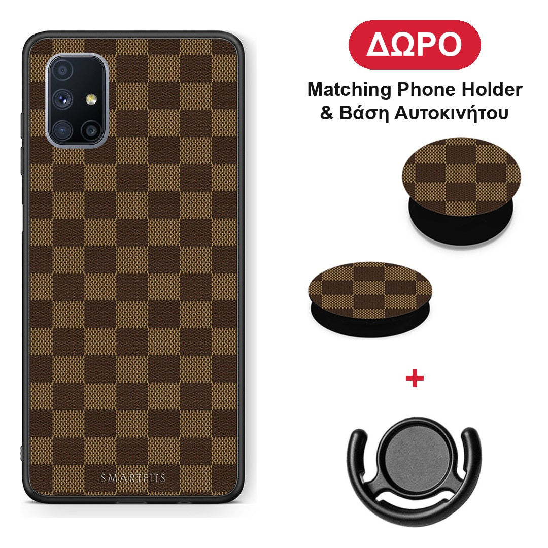 Designer Glamour - Samsung Galaxy M51 θήκη + Δώρο Phone Holder & Βάση Αυτοκινήτου