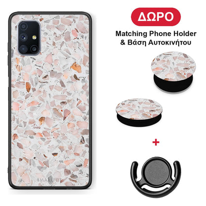 Marble Terrazzo - Samsung Galaxy M51 θήκη + Δώρο Phone Holder & Βάση Αυτοκινήτου