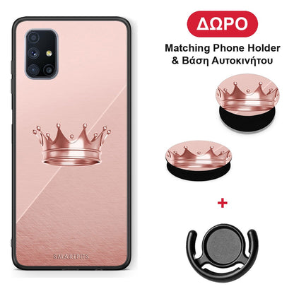 Minimal Crown - Samsung Galaxy M51 θήκη + Δώρο Phone Holder & Βάση Αυτοκινήτου
