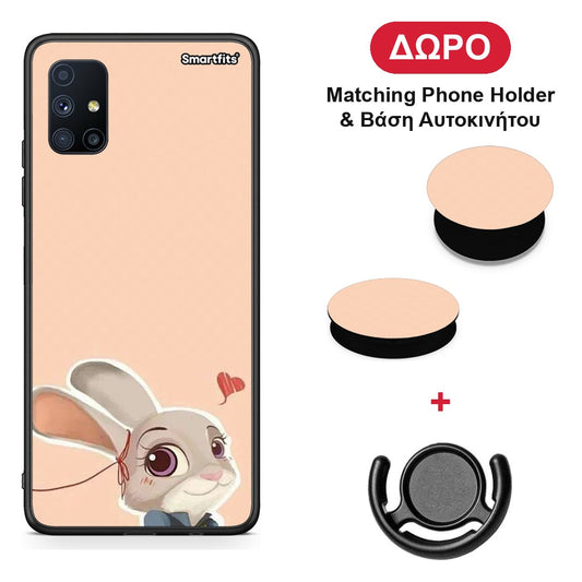 Nick Wilde And Judy Hopps Love 2 - Samsung Galaxy M51 θήκη + Δώρο Phone Holder & Βάση Αυτοκινήτου