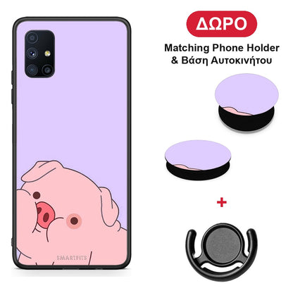 Pig Love 2 - Samsung Galaxy M51 θήκη + Δώρο Phone Holder & Βάση Αυτοκινήτου