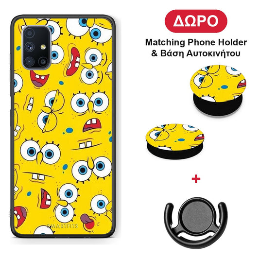 PopArt Sponge - Samsung Galaxy M51 θήκη + Δώρο Phone Holder & Βάση Αυτοκινήτου