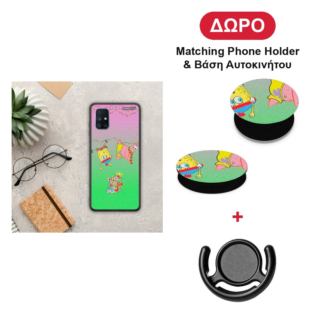 Xmas Lights - Samsung Galaxy M51 θήκη + Δώρο Phone Holder & Βάση Αυτοκινήτου