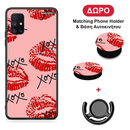 XOXO Lips - Samsung Galaxy M51 θήκη + Δώρο Phone Holder & Βάση Αυτοκινήτου