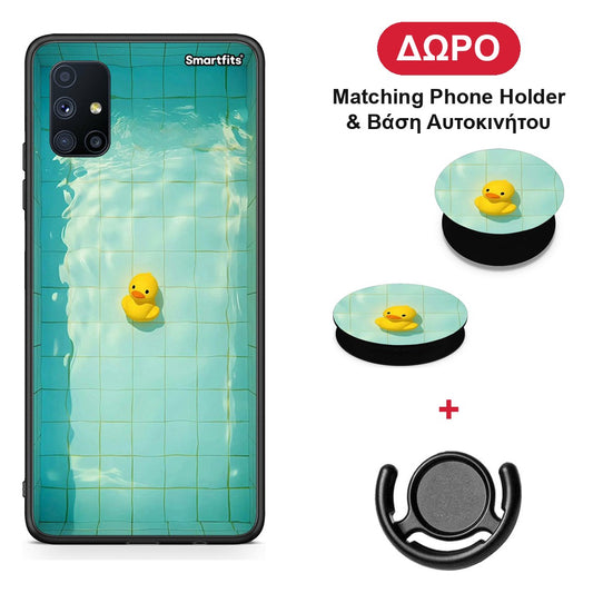 Yellow Duck - Samsung Galaxy M51 θήκη + Δώρο Phone Holder & Βάση Αυτοκινήτου
