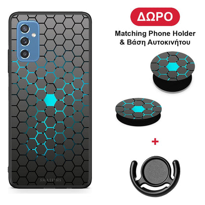 Geometric Hexagonal - Samsung Galaxy M52 5G θήκη + Δώρο Phone Holder & Βάση Αυτοκινήτου
