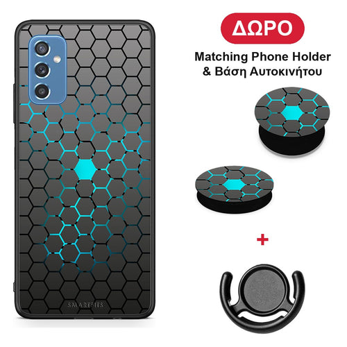 Geometric Hexagonal - Samsung Galaxy M52 5G θήκη + Δώρο Phone Holder & Βάση Αυτοκινήτου