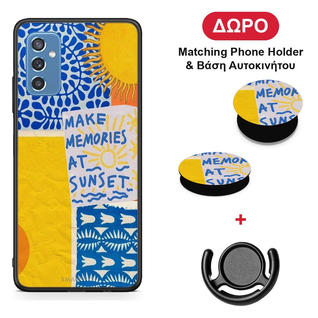Sunset Memories - Samsung Galaxy M52 5G θήκη + Δώρο Phone Holder & Βάση Αυτοκινήτου