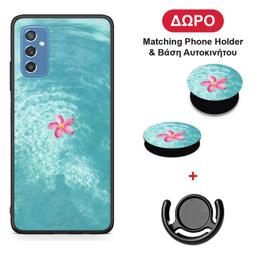 Water Flower - Samsung Galaxy M52 5G θήκη + Δώρο Phone Holder & Βάση Αυτοκινήτου