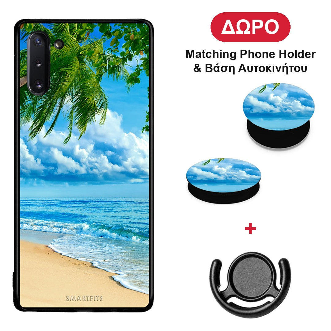 Beautiful Beach - Samsung Galaxy Note 10 θήκη + Δώρο Phone Holder & Βάση Αυτοκινήτου