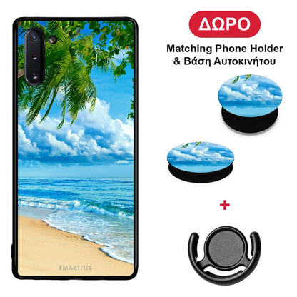 Beautiful Beach - Samsung Galaxy Note 10 θήκη + Δώρο Phone Holder & Βάση Αυτοκινήτου