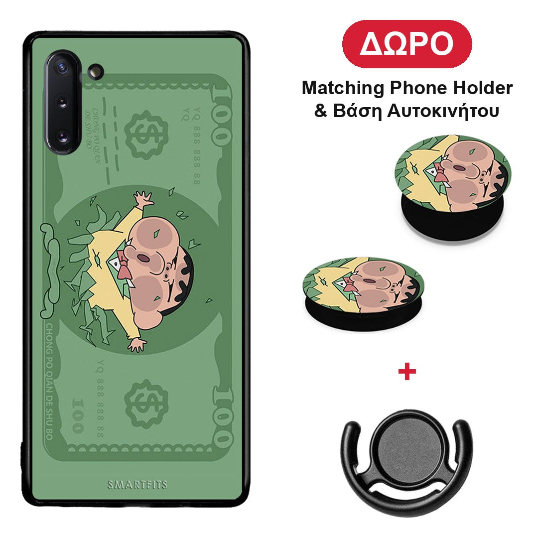 Big Money - Samsung Galaxy Note 10 θήκη + Δώρο Phone Holder & Βάση Αυτοκινήτου