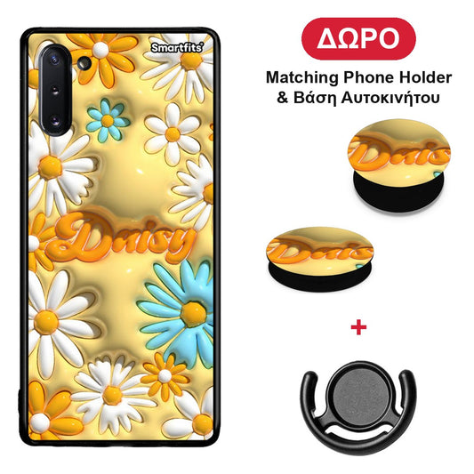 Bubble Daisies - Samsung Galaxy Note 10 θήκη + Δώρο Phone Holder & Βάση Αυτοκινήτου