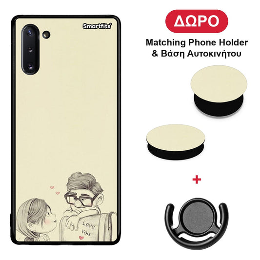 Carl And Ellie - Samsung Galaxy Note 10 θήκη + Δώρο Phone Holder & Βάση Αυτοκινήτου