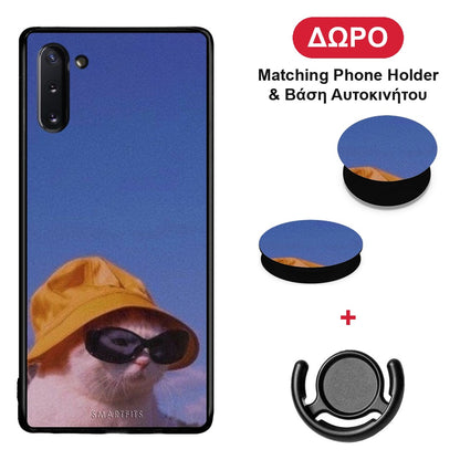 Cat Diva - Samsung Galaxy Note 10 θήκη + Δώρο Phone Holder & Βάση Αυτοκινήτου