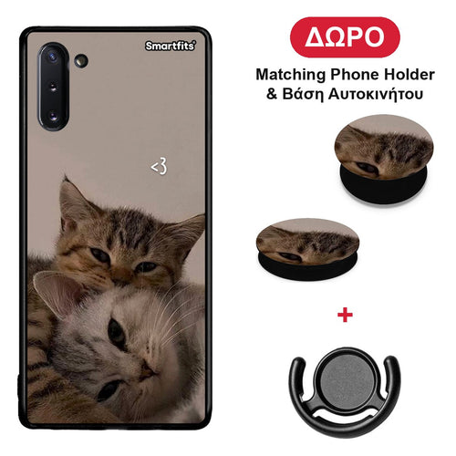 Cats In Love - Samsung Galaxy Note 10 θήκη + Δώρο Phone Holder & Βάση Αυτοκινήτου