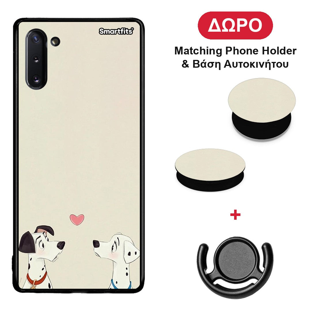 Dalmatians Love - Samsung Galaxy Note 10 θήκη + Δώρο Phone Holder & Βάση Αυτοκινήτου