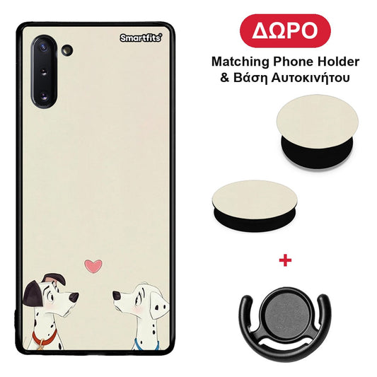 Dalmatians Love - Samsung Galaxy Note 10 θήκη + Δώρο Phone Holder & Βάση Αυτοκινήτου