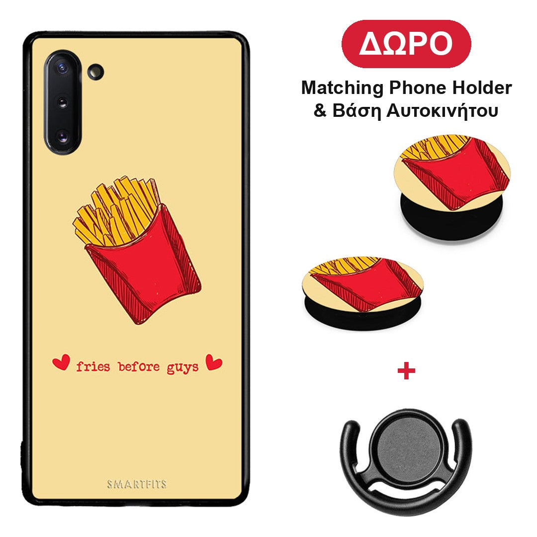Fries Before Guys - Samsung Galaxy Note 10 θήκη + Δώρο Phone Holder & Βάση Αυτοκινήτου