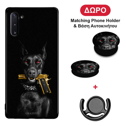 Golden Gun - Samsung Galaxy Note 10 θήκη + Δώρο Phone Holder & Βάση Αυτοκινήτου