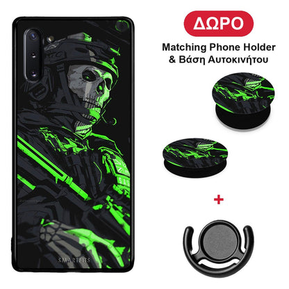 Green Soldier - Samsung Galaxy Note 10 θήκη + Δώρο Phone Holder & Βάση Αυτοκινήτου