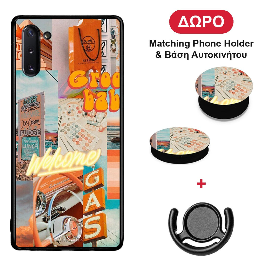 Groovy Babe - Samsung Galaxy Note 10 θήκη + Δώρο Phone Holder & Βάση Αυτοκινήτου