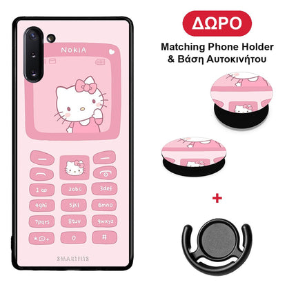 Hello Kitten - Samsung Galaxy Note 10 θήκη + Δώρο Phone Holder & Βάση Αυτοκινήτου