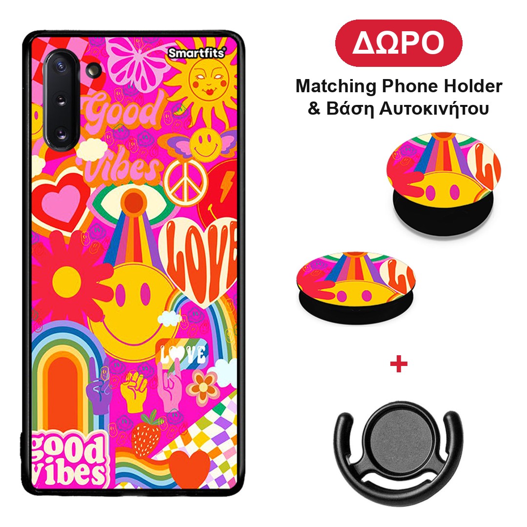 Hippie Love - Samsung Galaxy Note 10 θήκη + Δώρο Phone Holder & Βάση Αυτοκινήτου