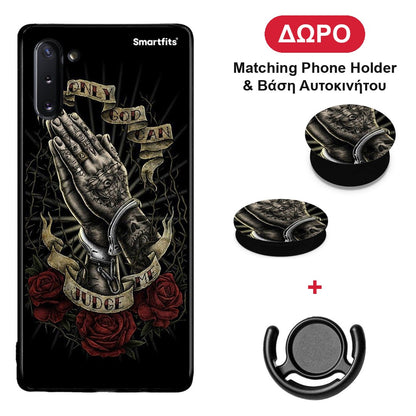 Judge By God - Samsung Galaxy Note 10 θήκη + Δώρο Phone Holder & Βάση Αυτοκινήτου