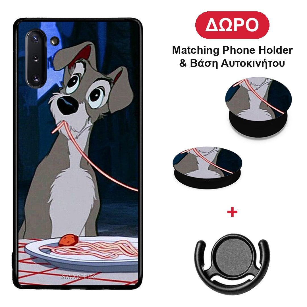 Lady And Tramp 1 - Samsung Galaxy Note 10 θήκη + Δώρο Phone Holder & Βάση Αυτοκινήτου