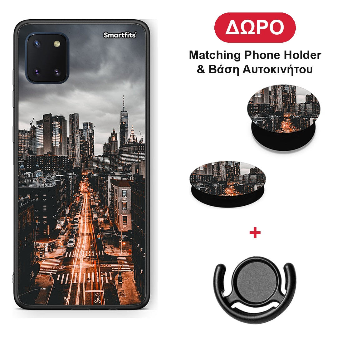 City Lights - Samsung Galaxy Note 10 Lite θήκη + Δώρο Phone Holder & Βάση Αυτοκινήτου