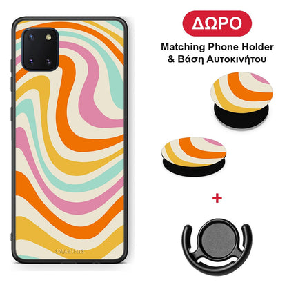 Colourful Waves - Samsung Galaxy Note 10 Lite θήκη + Δώρο Phone Holder & Βάση Αυτοκινήτου