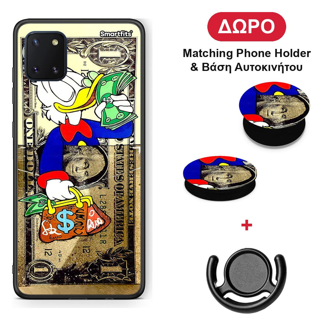 Duck Money - Samsung Galaxy Note 10 Lite θήκη + Δώρο Phone Holder & Βάση Αυτοκινήτου