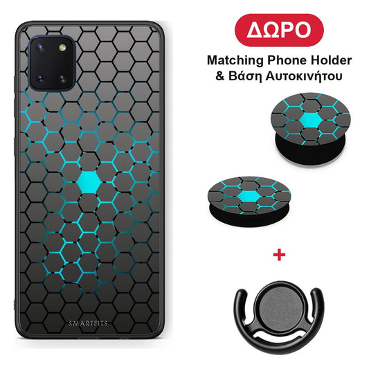 Geometric Hexagonal - Samsung Galaxy Note 10 Lite θήκη + Δώρο Phone Holder & Βάση Αυτοκινήτου