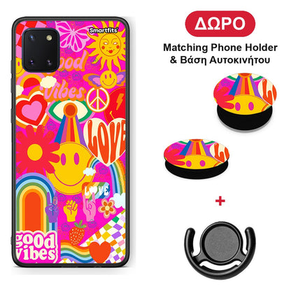 Hippie Love - Samsung Galaxy Note 10 Lite θήκη + Δώρο Phone Holder & Βάση Αυτοκινήτου