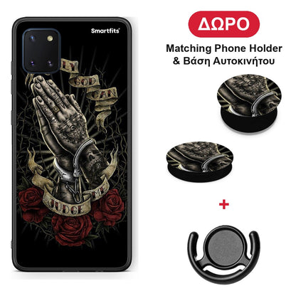 Judge By God - Samsung Galaxy Note 10 Lite θήκη + Δώρο Phone Holder & Βάση Αυτοκινήτου