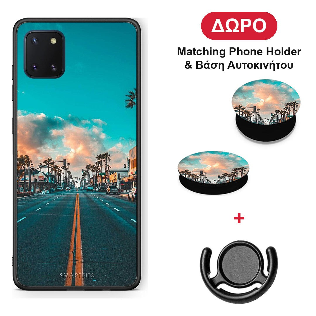 Landscape City - Samsung Galaxy Note 10 Lite θήκη + Δώρο Phone Holder & Βάση Αυτοκινήτου