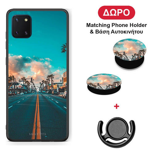 Landscape City - Samsung Galaxy Note 10 Lite θήκη + Δώρο Phone Holder & Βάση Αυτοκινήτου