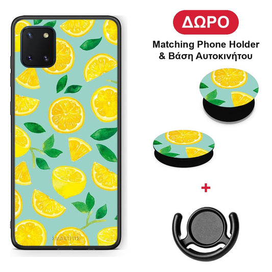 Lemons - Samsung Galaxy Note 10 Lite θήκη + Δώρο Phone Holder & Βάση Αυτοκινήτου