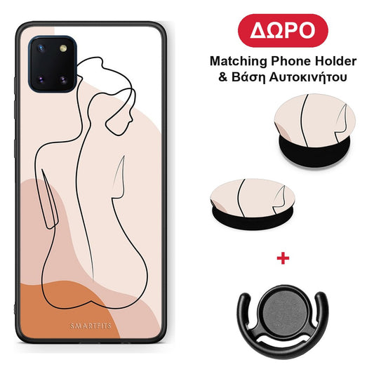 LineArt Woman - Samsung Galaxy Note 10 Lite θήκη + Δώρο Phone Holder & Βάση Αυτοκινήτου